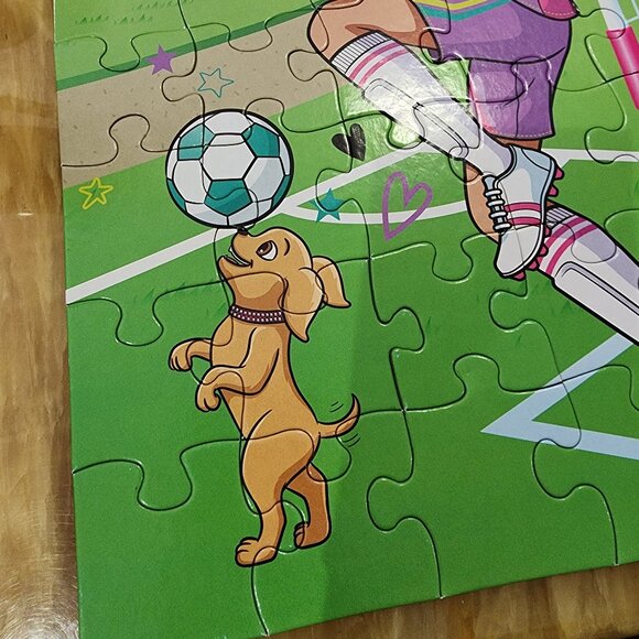 Barbie Soccer Puzzle 48 Pcs Dana Wares 2020 Complete Girl Dog Sports Theme - Picture 6 of 9